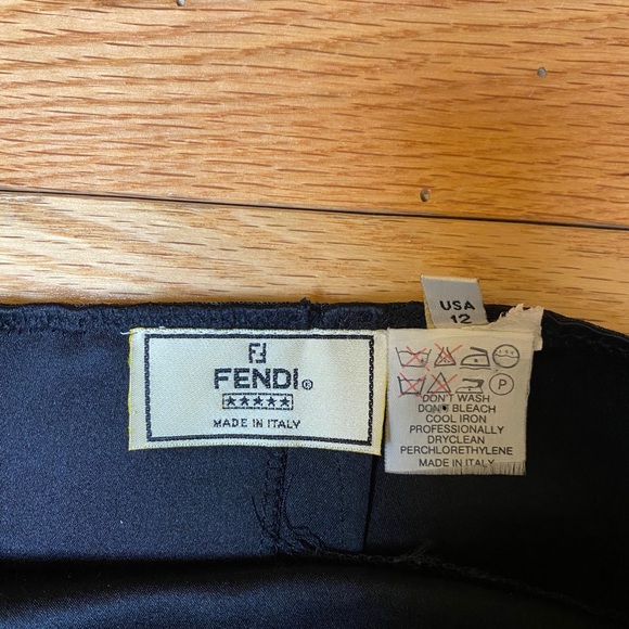 Satin Fendi Skirt w/pockets - Picture 2 of 4